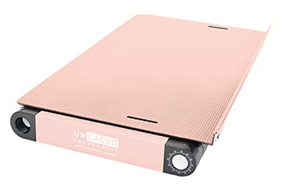 Uncaged Ergonomics WorkEZ Adjustable Laptop Stand for Desk, Laptop Stand Adjustable Height, Foldable Aluminum Cooling Computer Holder & Riser for Desk Bed, Pink - color: Standard-Pink