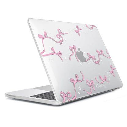Compatible with MacBook Neo 13 inch Case 2026 Release A3404 with A18 Pro Chip & Liquid Retina Display, Slim Protective Hard Shell Case & Keyboard Cover & Screen Protector & Webcam Cover, Bows - color: Bows