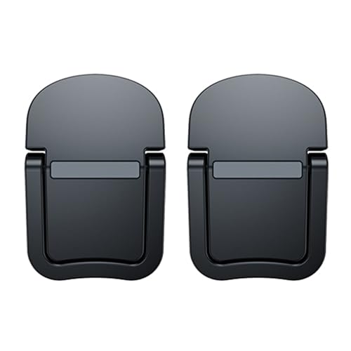 2Pcs Portable Foldable Laptop Stand Invisible Cooling Stand Height Adjustable Metal Laptop Tablets Desk Mount - color: Black singleframe