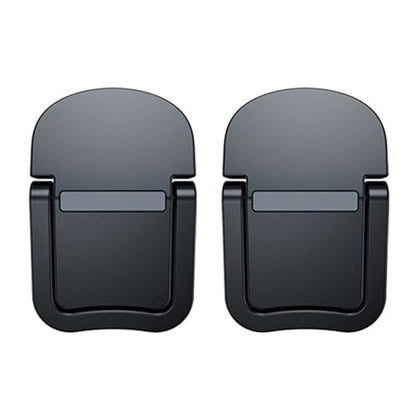 2Pcs Portable Foldable Laptop Stand Invisible Cooling Stand Height Adjustable Metal Laptop Tablets Desk Mount - color: Black singleframe
