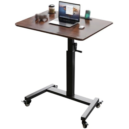 Height Adjustable Standing Desk, Laptop Table with Wheels Rocker, Portable Mobile Study Desk, Steel Frame Stable Side Table,Easy to Install(A) - color: A