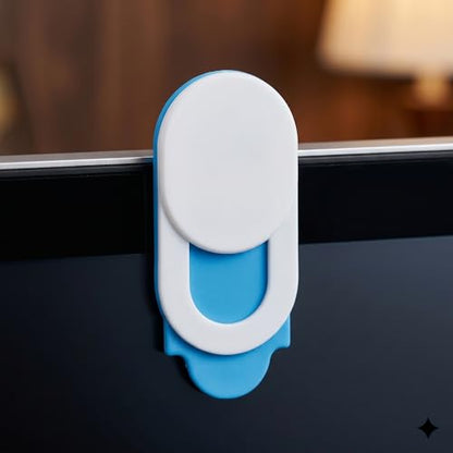 6pcs T1 Oval Webcam Cover Slide White Privacy Camera Cover For Laptop Computer Screen Protection - color: white