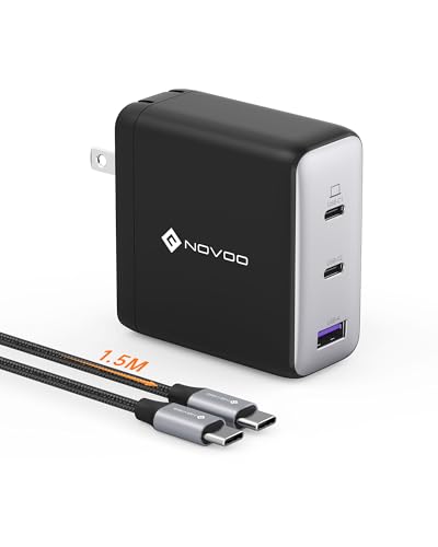 100W USB C Charger, 120W MacBook Pro Charger, 3-Port GaN Fast Charger with PD3.0, PPS, for MacBook pro & Air, ipad Air, iPhone 15, iPad, Laptops and All USB C Device | 3-Port GaN Fast Charger for MacBook pro & Air, ipad Air, iPhone 15, iPad, Laptops and A