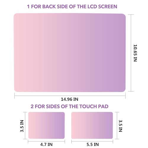 AIMSA Pink Purple Laptop Skin Sticker Cover Decal Fits 12" 13" 13.3" 14" 15" 15.4" 15.6 inch Netbook Laptop Protector Skin Stickers, Easy to Apply and Remove Art Decal - color: Pink Purple
