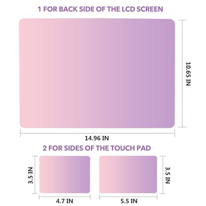 AIMSA Pink Purple Laptop Skin Sticker Cover Decal Fits 12" 13" 13.3" 14" 15" 15.4" 15.6 inch Netbook Laptop Protector Skin Stickers, Easy to Apply and Remove Art Decal - color: Pink Purple