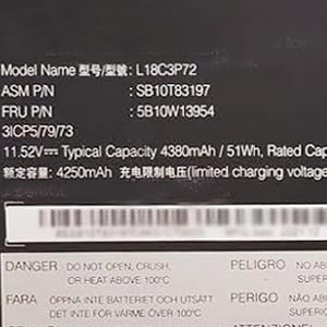 L18C3P71 L18C3P72 SB10T83122 5B10W13877 Battery Replacement for Lenovo ThinkPad T490 T495 T14 P14S P43S Series 02DL007 L18L3P73 SB10K97645 02DL010 SB10K97648 02DL008 - size: 12.17*5.75*1.26 inches L18C3P71