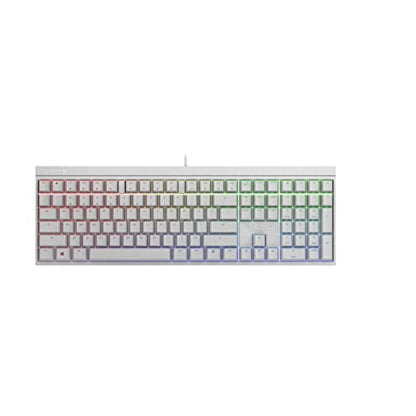 Cherry MX 2.0S Wired Gaming Keyboard with RGB Lighting Different MX Switching Characteristics: MX Black, MX Blue, MX Brown, MX RED and MX Silent RED (White - MX Brown Switch) - color: White - MX Brown Switch