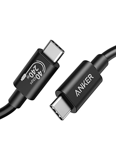 Anker USB C Cable(3.3FT, 240W), USB 4 Data Cable, 40Gbps, 8K HD Display, Thunderbolt 4/3 Compatible, for iPhone 17, MacBook, Hub, Docking and More - size: 3.3 Feet
