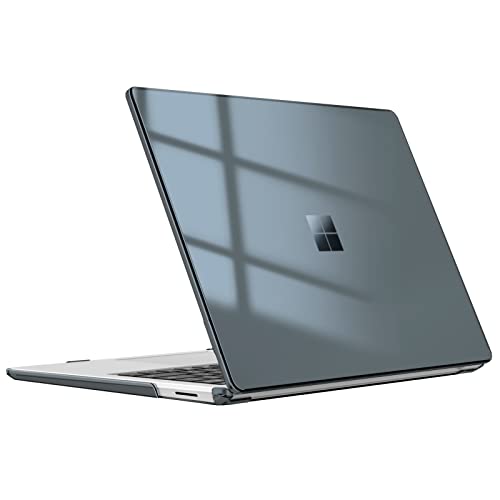 Fintie Case for 13.5 Inch Microsoft Surface Laptop 5/4/3 with Metal Keyboard (Model: 1951/1868) - Protective Slim Snap On Hard Shell Cover (crystal black) - color: crystal black