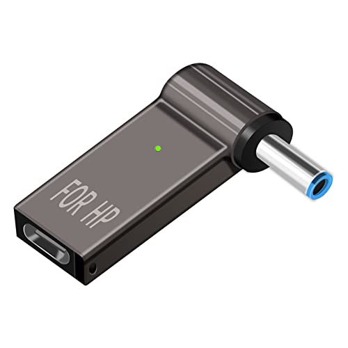 USB C to 4.5mm Laptop Charging Adapter Female Type C to Male DC 4.5 x 3.0mm Barrel Jack Plug Converter 100W PD Power Charger Connector Tip for Probook Notebook Elitebook f211wm f233wm ENVY 17 13 15 HP