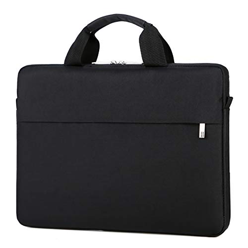 Laptop Briefcase, Waterproof Shock-Resistant Lightweight Shoulder Bag, 14 inch Notebook Case laptop Sleevees Compatible (black)