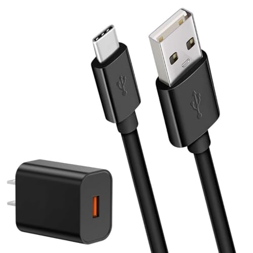 6FT Long USB-C & AC Adapter Power Charger for MNN, KYY, ARZOPA, InnoView, UPERFECT, c-force, ReHisk, ForHelp, HotYeah, VILVA, ViewSonic, VisionOwl & Other Portable Monitor with USB C Charge Port