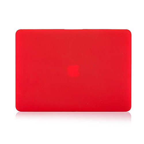 RUBAN Case Compatible with MacBook Pro 13 inch 2015 2014 2013 2012 (A1502 & A1425 Models), Plastic Hard Shell Case & Keyboard Cover for Old Version MacBook Pro Retina 13 Inch, Red - color: Red