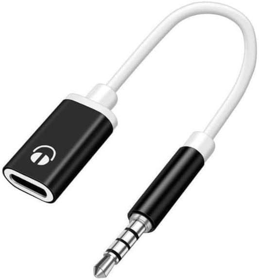 Black Headphone Jack Adapter, 3.5mm Male to TypeC Female Audio Cable Cord, USB C to Aux Audio Dongle Cable Cord, Compatible with MP3 CD Players, Headphones, Earbuds and Accessories