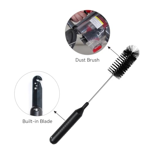 Intercleaner 2 PCS Vacuum Cleaner Cleaning Brush, 11.02 Inch 2 in 1 Cleaning Tool, Clean Hair with a Cutter, Suitable for All Vacuum Cleaners