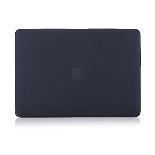 RUBAN Compatible with Old MacBook Pro 13 inch 2015 2014 2013 2012 (A1502 & A1425 Models), Plastic Hard Shell Case & Keyboard Cover for Old Version MacBook Pro Retina 13 Inch, Black - color: Black