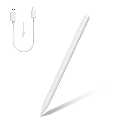 Rechargeable MPP 2.0 Tilt Stylus Pen for ASUS, 4096 Pressure Palm Rejection | Compatible with ASUS Zenbook Vivobook, Transformer, ROG, ExpertBook, HP, Surface Pro, DELL, Ideal for Drawing & Note-Taking - color: 4096-White