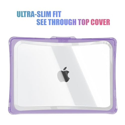 IBENZER Hexpact Protective MacBook Air 13 inch Case M5 2026 M4 2025 M3 M2 2024-2022 A3449 A3240 A3113 A2681, Heavy Duty Case & KeyboardCover & ScreenFilm, Lilac Purple, HPE-KK-LLPU+2 - color: Lilac Purple