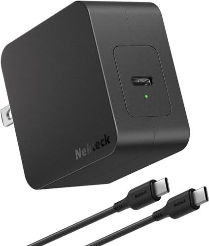 Nekteck 60W USB C Charger, GaN PD 3.0 Fast Charging with Foldable Plug | GaN Charger, Compatible with MacBook Air/Pro, iPhone 16/17 Series, Stable Charging Adapter, Portable for Travel, Office, Home - size: 60W
