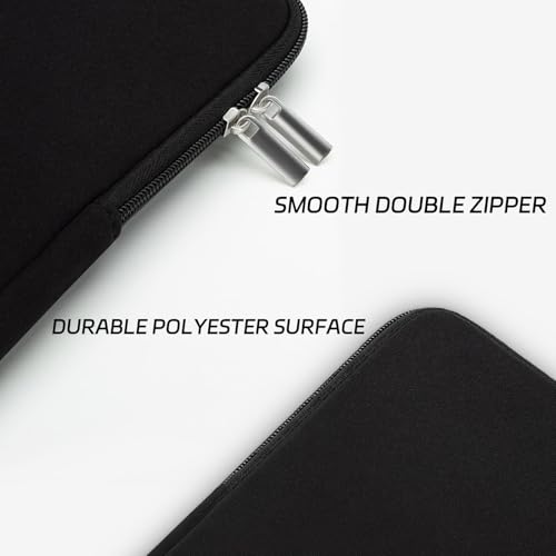RAINYEAR 13 Inch Laptop Sleeve Case with Accessories Pouch, Compatible with 13.3" MacBook Air/Pro M1 M2 M3 M4 M5 A3449 A3240 A3113 A2681 A2338 (Black) - color: Black, size: 13"