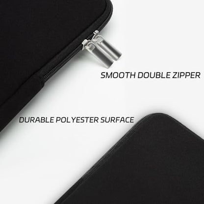 RAINYEAR 13 Inch Laptop Sleeve Case with Accessories Pouch, Compatible with 13.3" MacBook Air/Pro M1 M2 M3 M4 M5 A3449 A3240 A3113 A2681 A2338 (Black) - color: Black, size: 13"