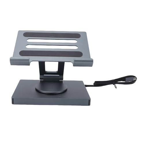 7-in-1 USB C Hub Charging Stand, 360° Laptop Docking Station & Tablet Holder with 100W PD, 4K 30Hz, USB 3.0, Gigabit Ethernet