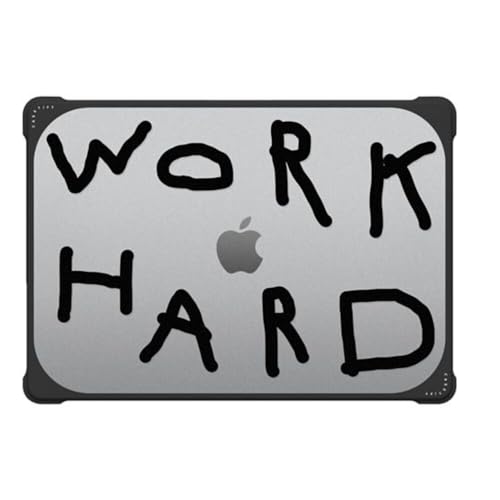 CASETiFY Bounce MacBook Air 15" (M2 - M5) Case [Enhanced Protective Corner Design/Ventilation Cutouts/Anti-Slip Grip] - Work Hard Black - Clear Black - color: Work Hard Black