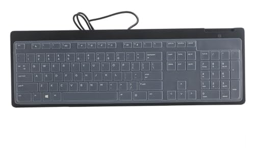 Silicone Keyboard Skin Cover Compatible for HP USB Slim Business Keyboard KU-1469 SK-2120 KB-1469 803181 KBAR211 T4E63AT and HP EliteOne 800 G4 All-in-One PC (Clear)