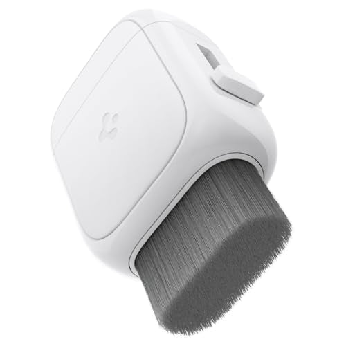 Spigen EZ Slide & Brush Screen Cleaner for Tesla Model Y 2025/26 (Juniper) & 3/Y/S/X/Cybertruck and Screens, Phones, Laptops, Tablets (Extra Microfiber Pad Included) [White] | Tesla Model Y 2025/26 (Juniper) & 3/Y/S/X/Cybertruck and Screens, Phones, Lapto