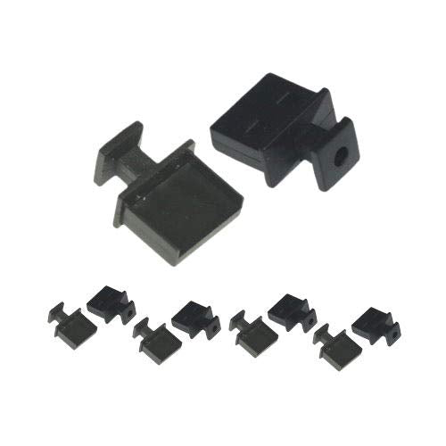 KENTEK Lot of 10 PCs USB 2.0/3.0 Type A Dust Cover with Handle Port Protectors Anti-Dust Dirt for USB Female Ports Black
