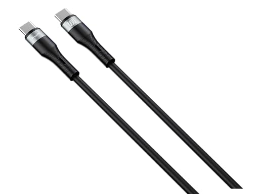 Trusmi USB C to USB C Cable 100W 3.3ft, Soft Silicone Fast Charging Cord with E-Marker Chip, Compatible with Samsung Galaxy S26/25/S24, iPhone 17/16/15, MacBook Neo/Air/Pro, iPad (USB-C), Pixel 10/9/8