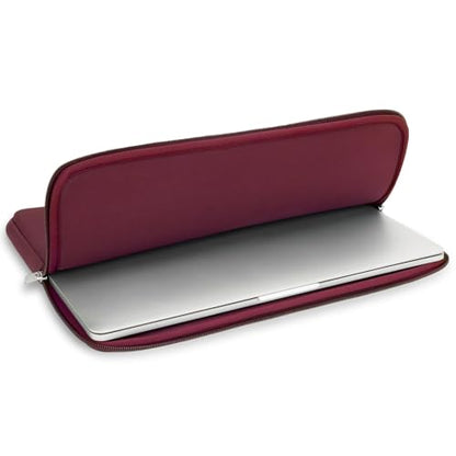 RAINYEAR 13.3 Inch Laptop Sleeve Case Padded Carrying Bag, Red | Slim Protective Soft Zipper Computer Cover for 13.3 Inch Notebook Computer Chromebook 14 inch MacBook Pro/Max M1 M2 M3 M4 M5 - color: Red, size: 13"-13.3"
