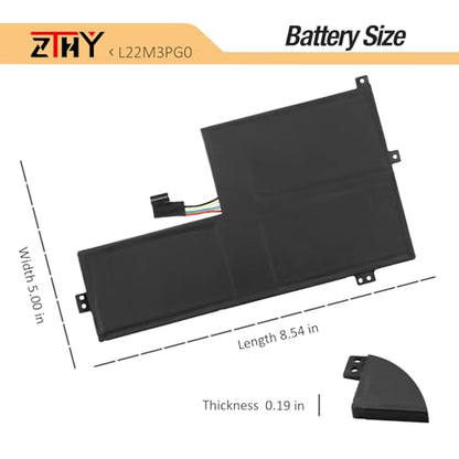 L22M3PG0 Battery Replacement for Lenovo 100e 300e 500e Yoga Chromebook Gen4 | IdeaPad Flex 3 Chrome 12IAN8, IdeaPad Slim 3 Chrome 14M868 Laptop L22B3PG0 L22D3PG0 L22X3PG0 L22C3PG0 Battery 11.31V 47Wh - size: 8.54*5.00*0.19 inch L22B3PG0