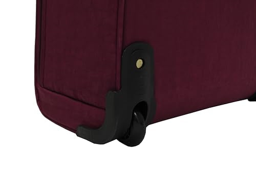 Steve Madden Designer 15 Inch Carry on Suitcase- Small Weekender Overnight Business Travel Luggage- Lightweight 2- Rolling Spinner Wheels Under Seat Bag for Women (Peek-A-Boo Purple) - color: Peek-A-Boo Purple
