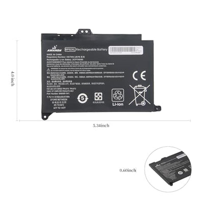 BP02XL 849909-850 Battery for HP Pavilion Laptop 15-AU 15-AW | for 15-AU057CL 15-AU030WM 15-AU063NR 15-AU123CL 15-AW002LA 15-AW053NR 15-AU091NR 15-AU023CL BPO2XL TPN-Q172