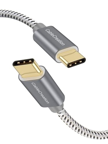 CableCreation USB C to USB C Cable 3FT, 10Gbps SuperSpeed USB C Data Cable | 4K Video Monitor Cable, 100W PD Fast Charger Cord for External SSD MacBook iPad Pixel Galaxy iPhone 15 16 Pro Max Plus - color: Space Gray, size: 3FT