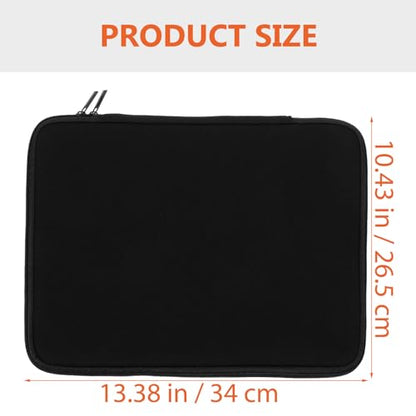ULTECHNOVO Neoprene Laptop Inner Bag 13-inch Black Protective Sleeve for Tablet and Notebook, Travel Tablet Carrier with Shockproof Padding for Outdoor Use
