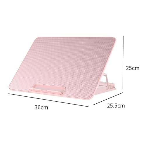 Laptop Cooling Pad with 6 Fans and Adjustable Height for Enhanced Performance, Pink