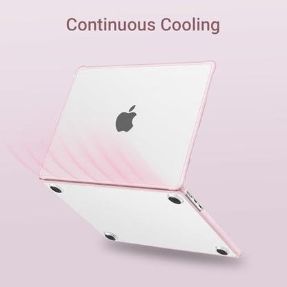 MOSISO Compatible with MacBook Air 13 inch Case M5 2026 M4 M3 M2 2025-2022 | A3449 A3240 A3113 A2681,Seamlessly Closes Reinforced Crack-Resistant Hard Shell for MacBook Air 13.6 inch Case, Pink - color: Pink