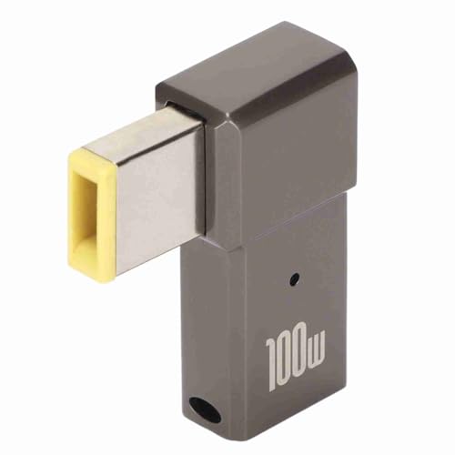 USB C to Slim Tip Adapter, 100W 5A PD Charge Converter, USB C Female Input to Rectangle Power Adapter for Laptop, DC Power Charging for Notebook