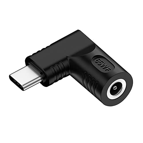 DC Jack 5.5x2.5mm Input to USB-C Type-C Angled 90 Degree Power Plug Charge Adapter for Laptop Phone - style: 5.5x2.5mm