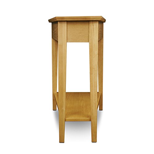 Leick Home 10074-DS Recliner Wedge Side Table with Shelf, Desert Sand - color: Desert Sands