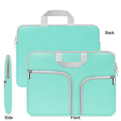 HESTECH Laptop case 14 inch,Chromebook Sleeve Cover,Neoprene Protective Carrying Bag for 14-15.6" HP Asus Acer Samsung Sony Dell XPS Surface Book 15/16 inch MacBook Pro Computer,Green - size: 14"-15-15.4 inch