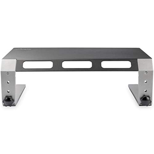 StarTech Monitor Riser Stand for up to 32in, Steel and Aluminum (MONSTND) | For up to 32" (22lb/10kg) Monitor, Computer Monitor Riser, Height Adjustable