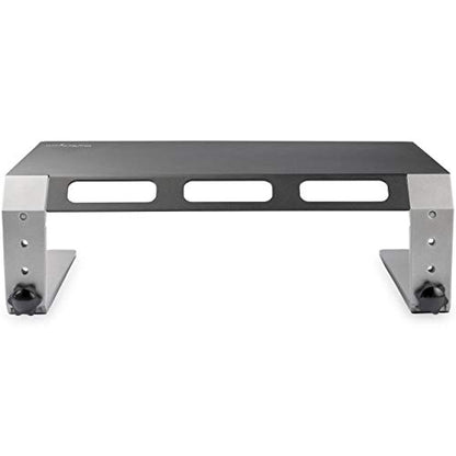 StarTech Monitor Riser Stand for up to 32in, Steel and Aluminum (MONSTND) | For up to 32" (22lb/10kg) Monitor, Computer Monitor Riser, Height Adjustable