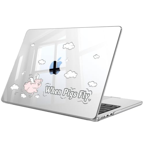 Fintie Case for MacBook Air 13 inch A3449/A3240/A3113/A2681 2022-2026 | M2/M3/M4/M5, Snap On Hard Shell, Full Port Access, Easy On/Off, Lightweight, Soaring Pig - color: Cosmic Orange