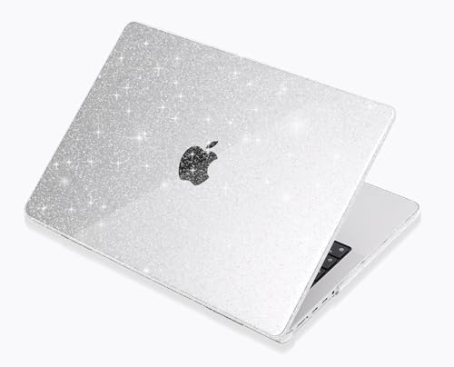 UESWILL for MacBook Pro 16 inch Case M5 M4 M3 M2 M1 A3429 A3428 A3403 A3186 A2991 A2780 A2485 (2021-2026 Release), Glossy Sparkling Hard Shell Cover + Microfiber Cloth, Glitter Clear - color: Glitter Clear, size: MacBook Pro 16" (M1 M2 M3 M4 M5)