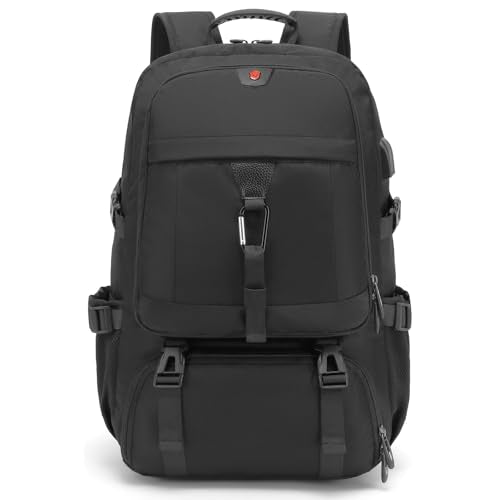 Travel laptop backpack, Extra Large 60L Traveling College Backpack,Large Capacity Backpack for Men Women,Fits 17 Inch Computer, USB Charging Port, Black - color: 60l Black With Shoe Storage