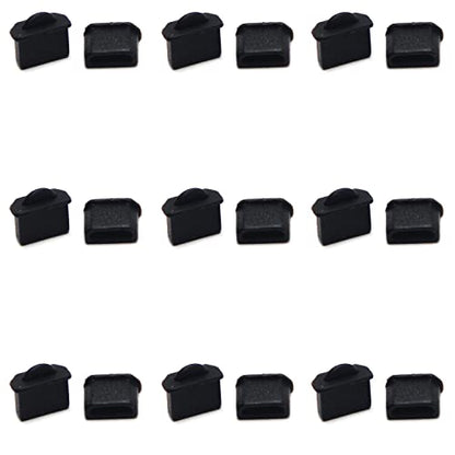 20Pcs Micro HDMI Anti Dust Cover Plugs Silicone Protector Stopper Cap Black for Female Port Black for TV, Computer,WuJuntool