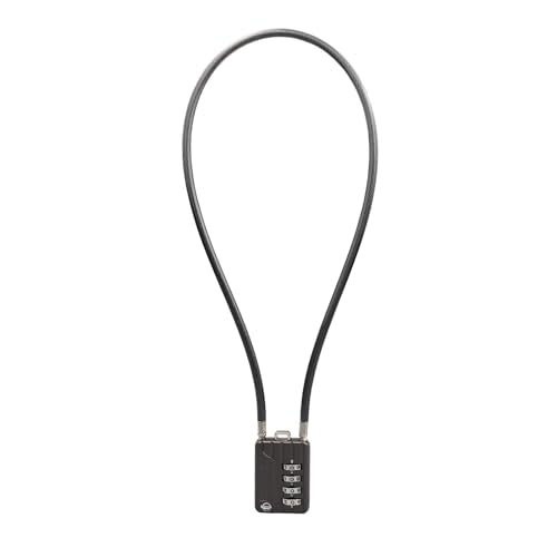 4 Digit Cable Combination Lock 19.6 inches Bold Cable for School Gym Locker,Helmet,Filing Cabinets,Toolbox,Luggage Suitcase,knapsack,Gun Black 1Pack - size: 50cm(19.6in)Bold Cable